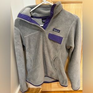 Patagonia gray and purple fleece